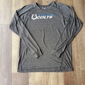Indianapolis Colts Football NFL Long Sleeve Gray Crew Neck Women's Shirt Size XL